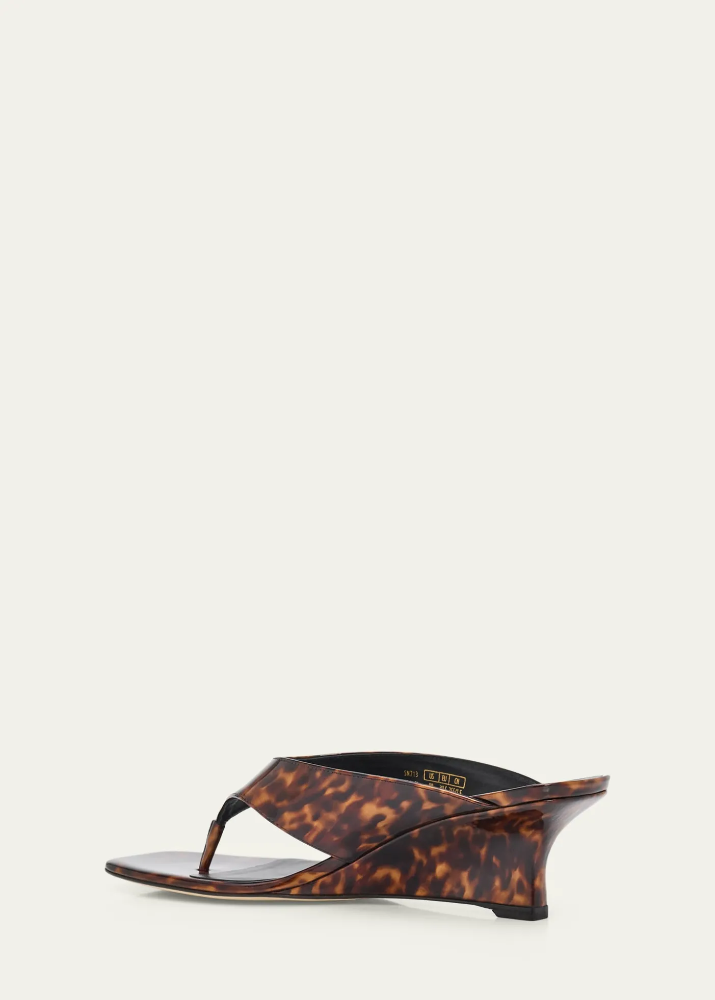 Stuart Weitzman50mm Vinnie Printed Patent Leather Thong Sandals