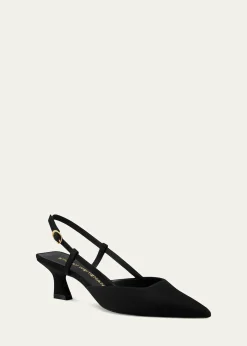 Stuart Weitzman50mm Vinnie Suede Slingback Pumps