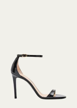 Stuart WeitzmanNudist II Patent Ankle-Strap Sandals