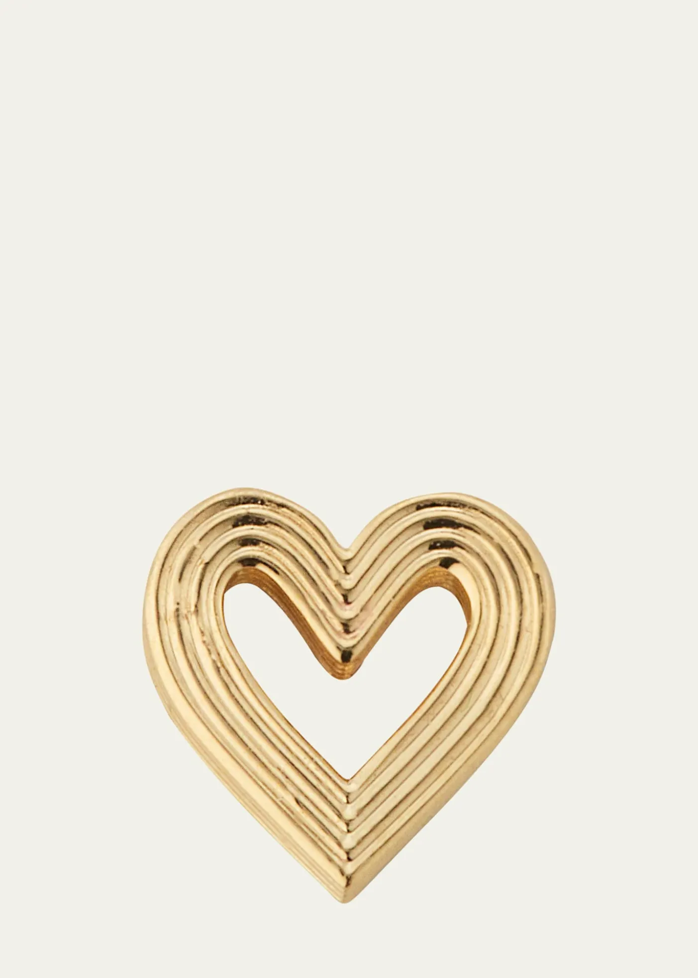 Sydney EvanFluted Heart Stud Earrings