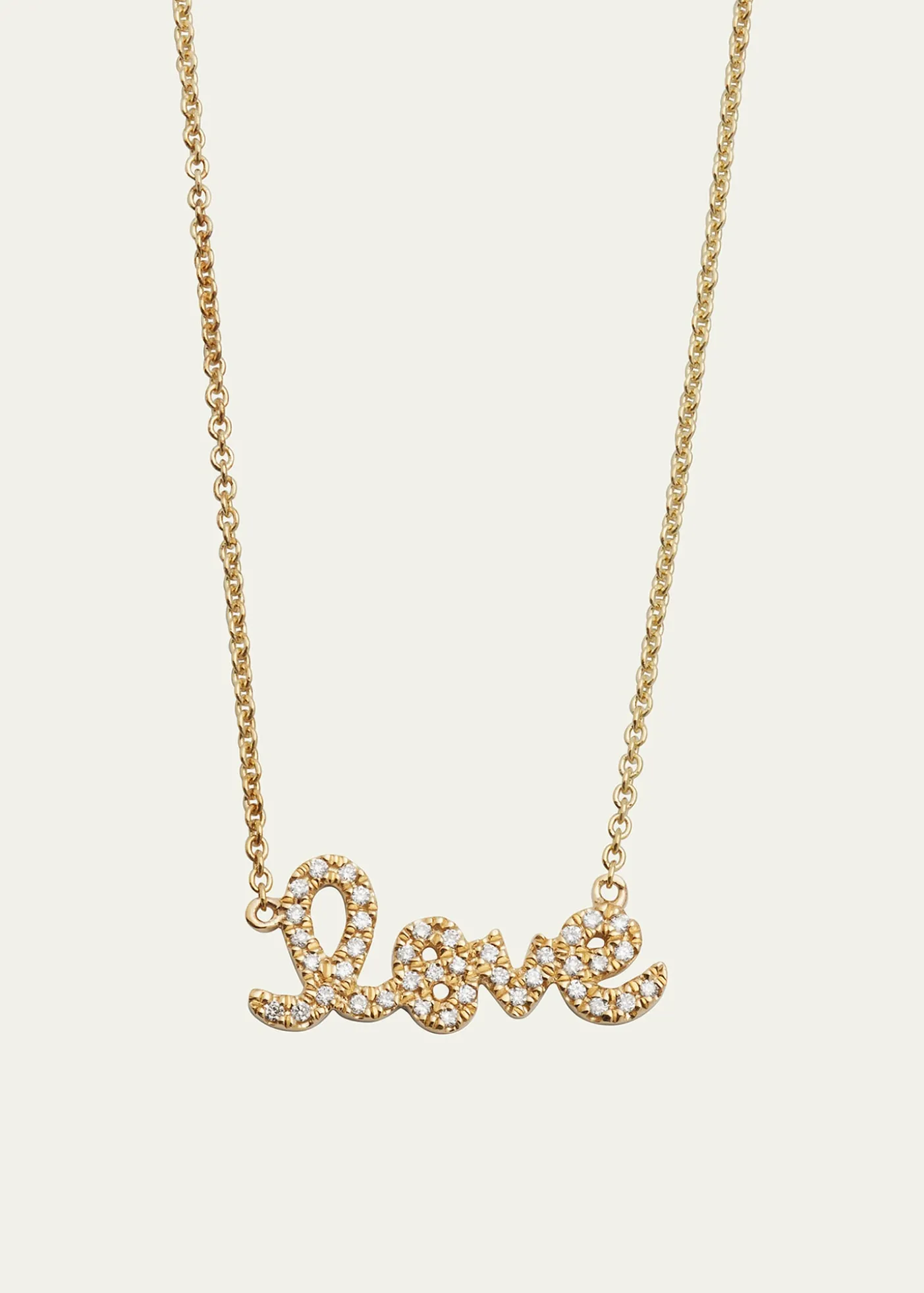 Sydney EvanGold Diamond Love Necklace, Small