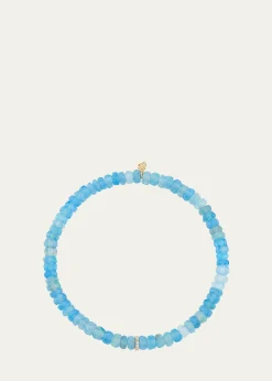 Sydney Evan14K Diamond Cocktail Rondelle on Blue Opal Bracelet