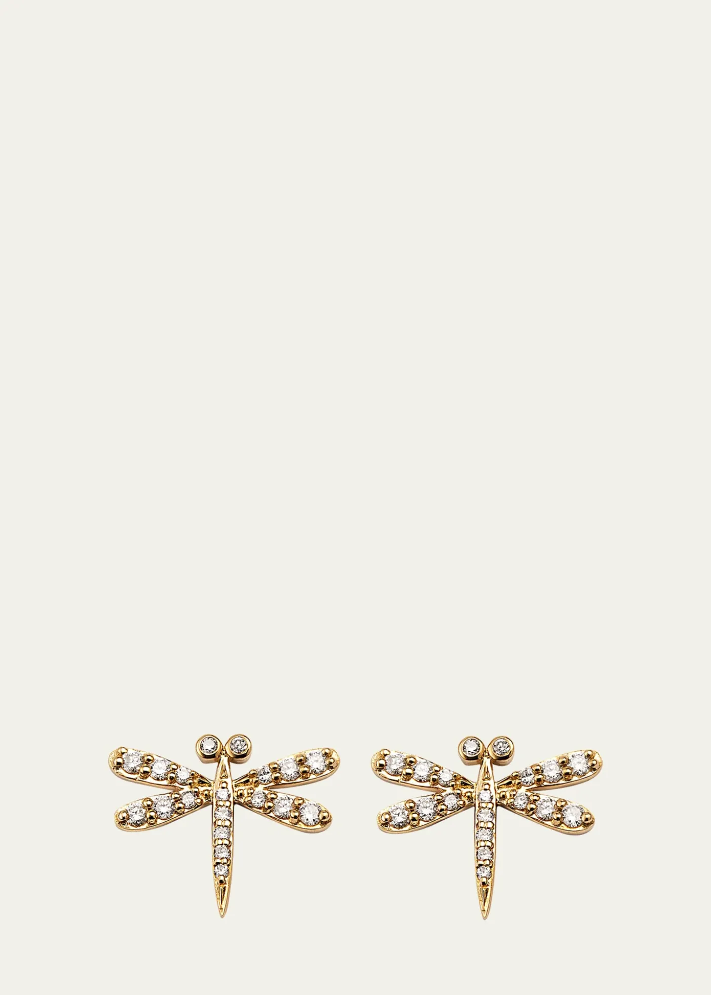 Sydney Evan14K Diamond Dragonfly Stud Earring, Single