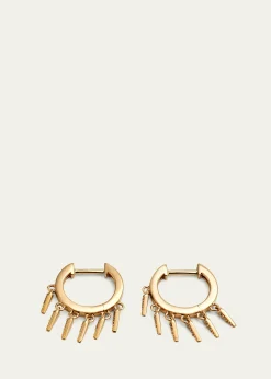 Sydney Evan14k Diamond Fringe Huggie Hoop Earrings