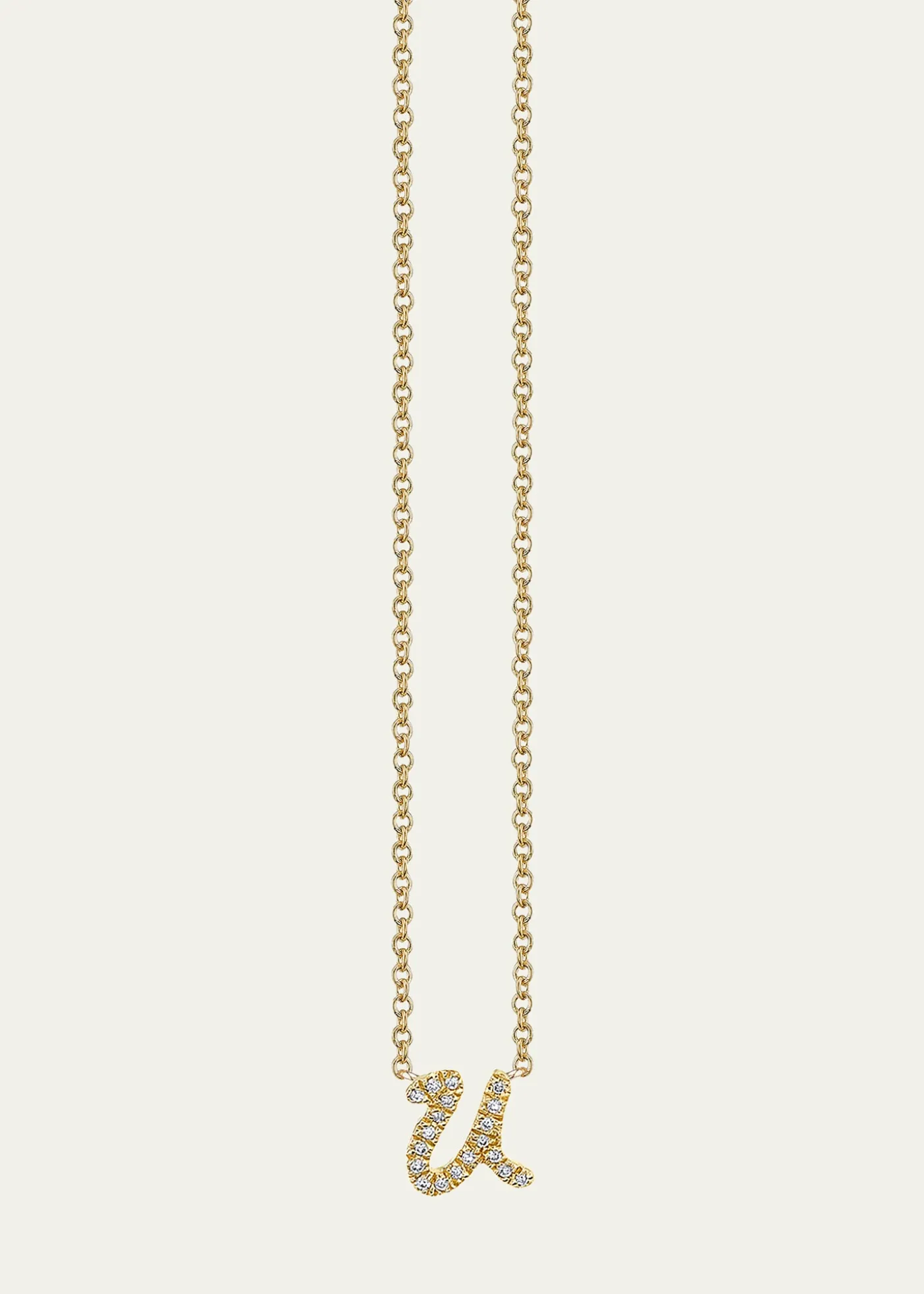 Sydney Evan14k Diamond Pave Initial Necklace