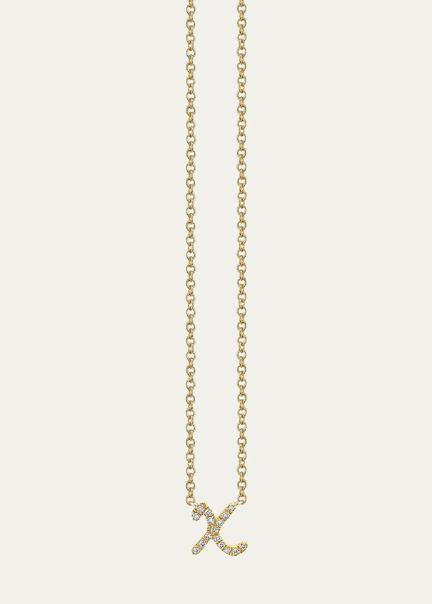 Sydney Evan14k Diamond Pave Initial Necklace