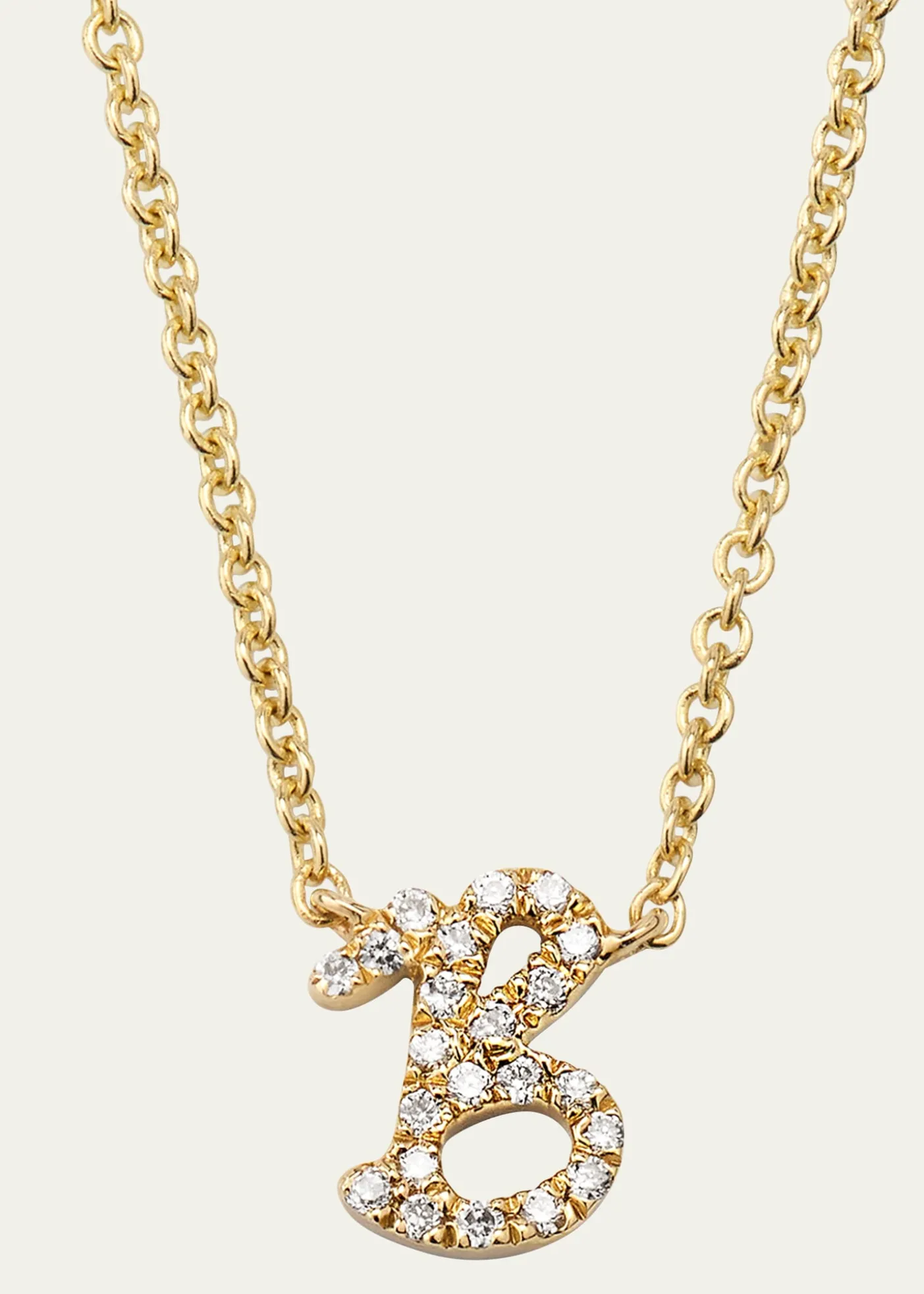 Sydney Evan14k Diamond Pave Initial Necklace