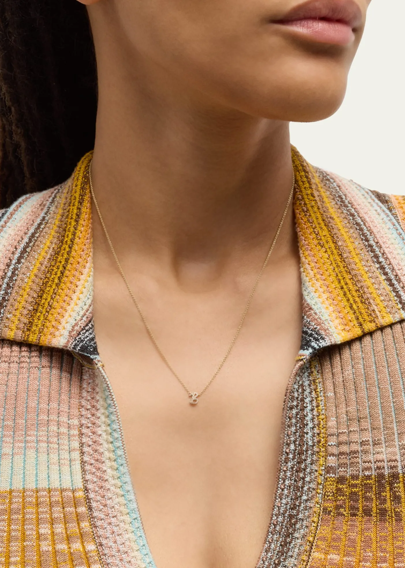 Sydney Evan14k Diamond Pave Initial Necklace
