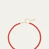 Sydney Evan14K Diamond Tri-Linked Rondelle on Red Carnelian Necklace