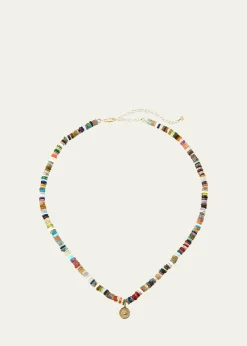 Sydney Evan14k Evil Eye Diamond Coin Necklace