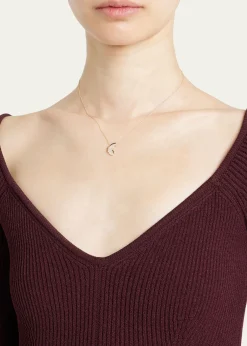 Sydney Evan14K Gold Diamond Pavé In Flight Butterfly Necklace