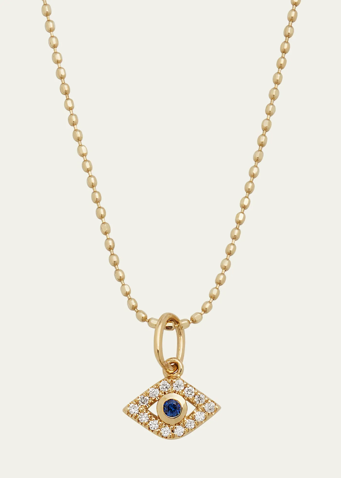 Sydney Evan14k Gold Tiny Evil Eye Charm Necklace