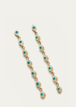 Sydney Evan14K Linked Enamel Drop Earrings