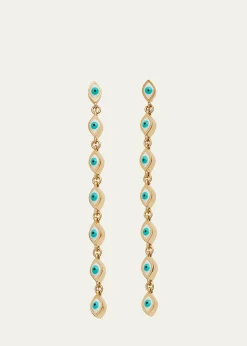 Sydney Evan14K Linked Enamel Drop Earrings