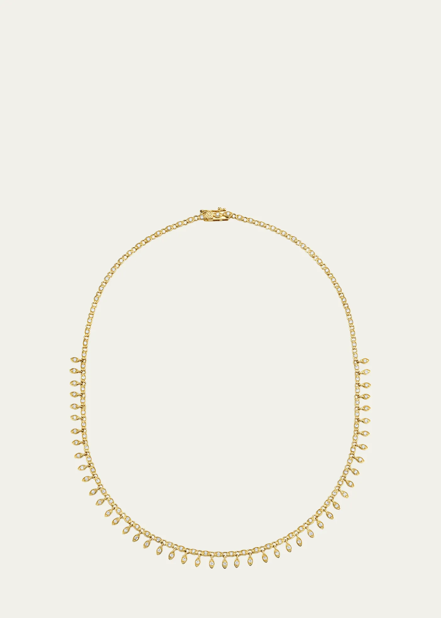 Sydney Evan14K Yellow Gold Diamond Marquise Fringe Necklace