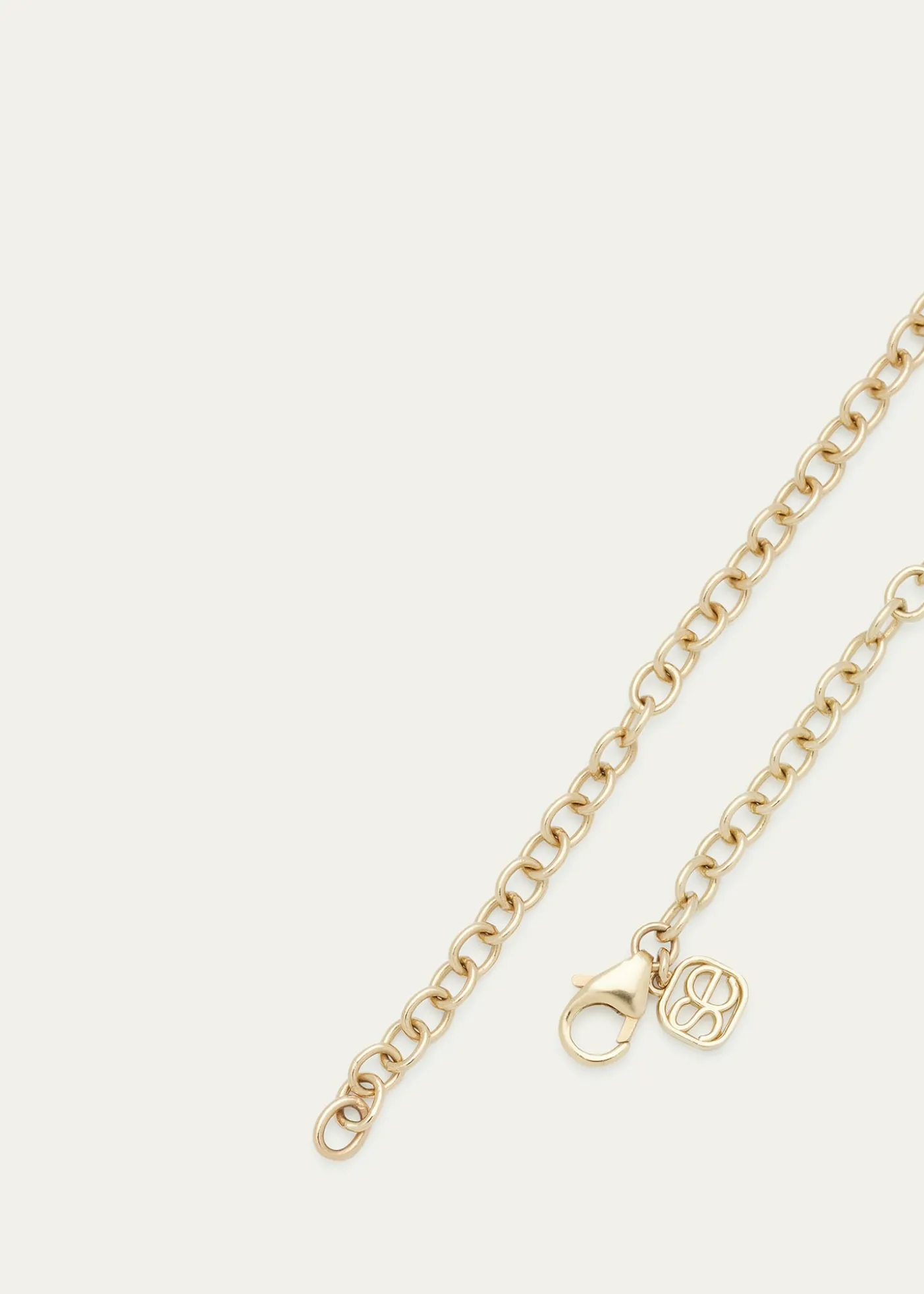 Sydney Evan14K Yellow Gold Large Butterfly Charm Necklace with Pearl Inlay and Diamonds