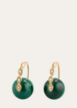 Sydney Evan14K Yellow Gold Marquise Eye Bead Earrings