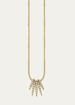 Sydney Evan14K Yellow Gold Needle Drop Diamond Necklace