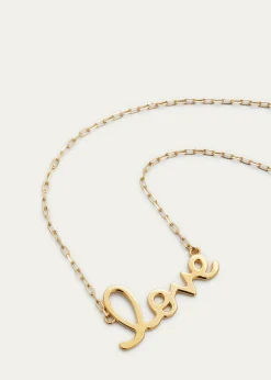 Sydney Evan14K Yellow Gold Pure Love Script Necklace
