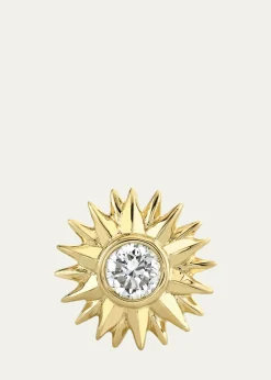 Sydney Evan14K Yellow Gold Starburst Stud Earring, Single