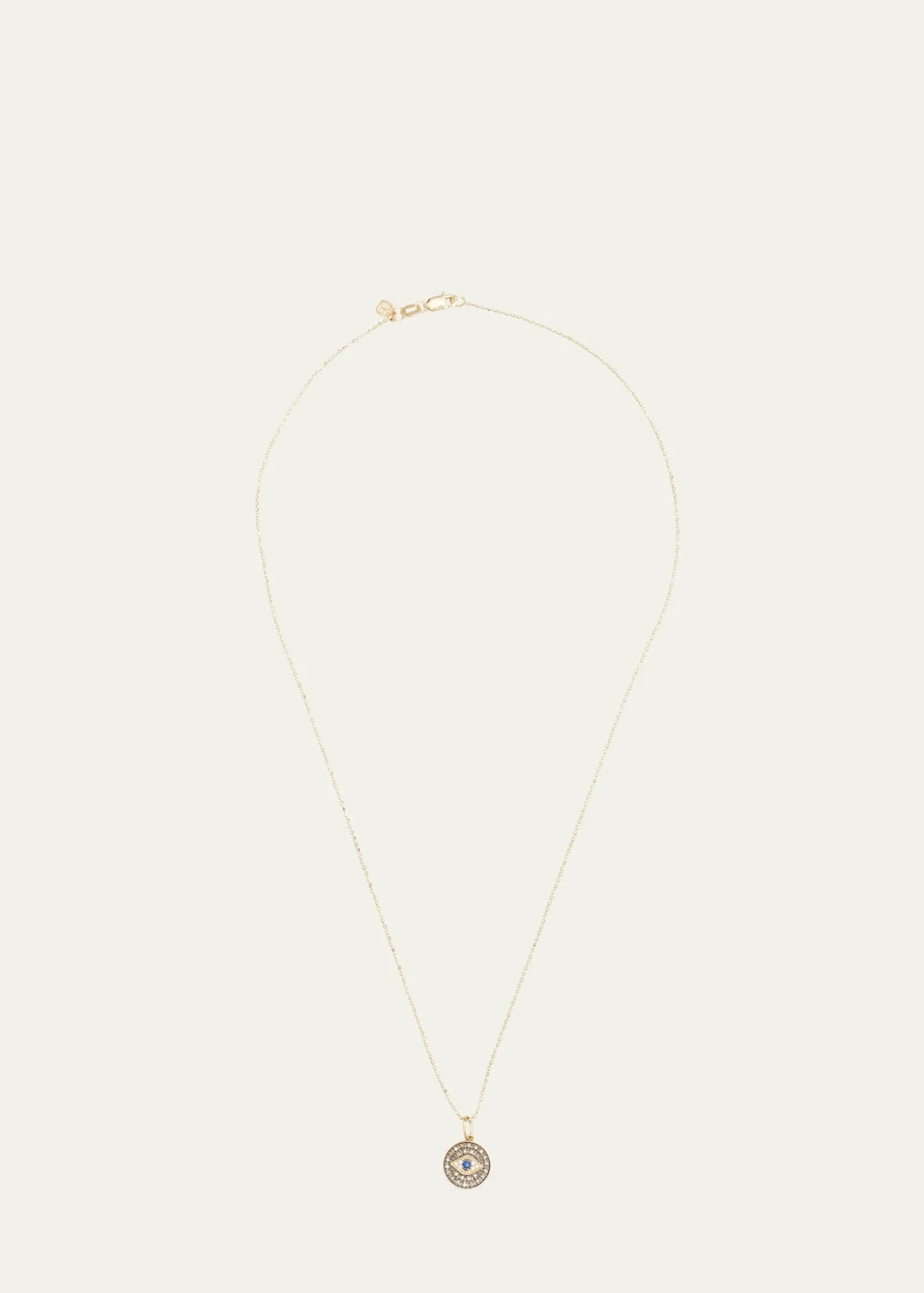 Sydney EvanSmall Diamond Evil Eye Medallion Necklace