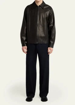 THE ROWMen's Ari Wool Gabardine Pants
