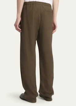 THE ROWMen's Ari Wool Wide-Leg Drawstring Pants