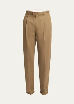 THE ROWMen's Belamy Cashmere and Cotton Pleated Pants