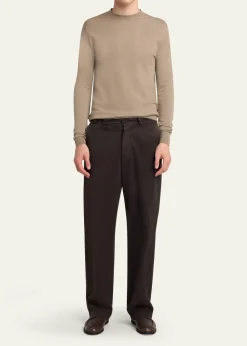 THE ROWMen's Ottis Cotton and Cashmere Straight-Leg Chino Pants