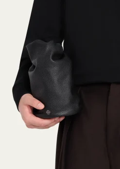 THE ROWMen's Sporty Leather Drawstring Pouch