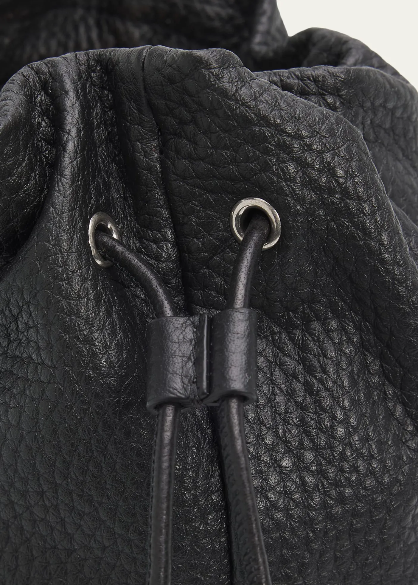THE ROWMen's Sporty Leather Drawstring Pouch