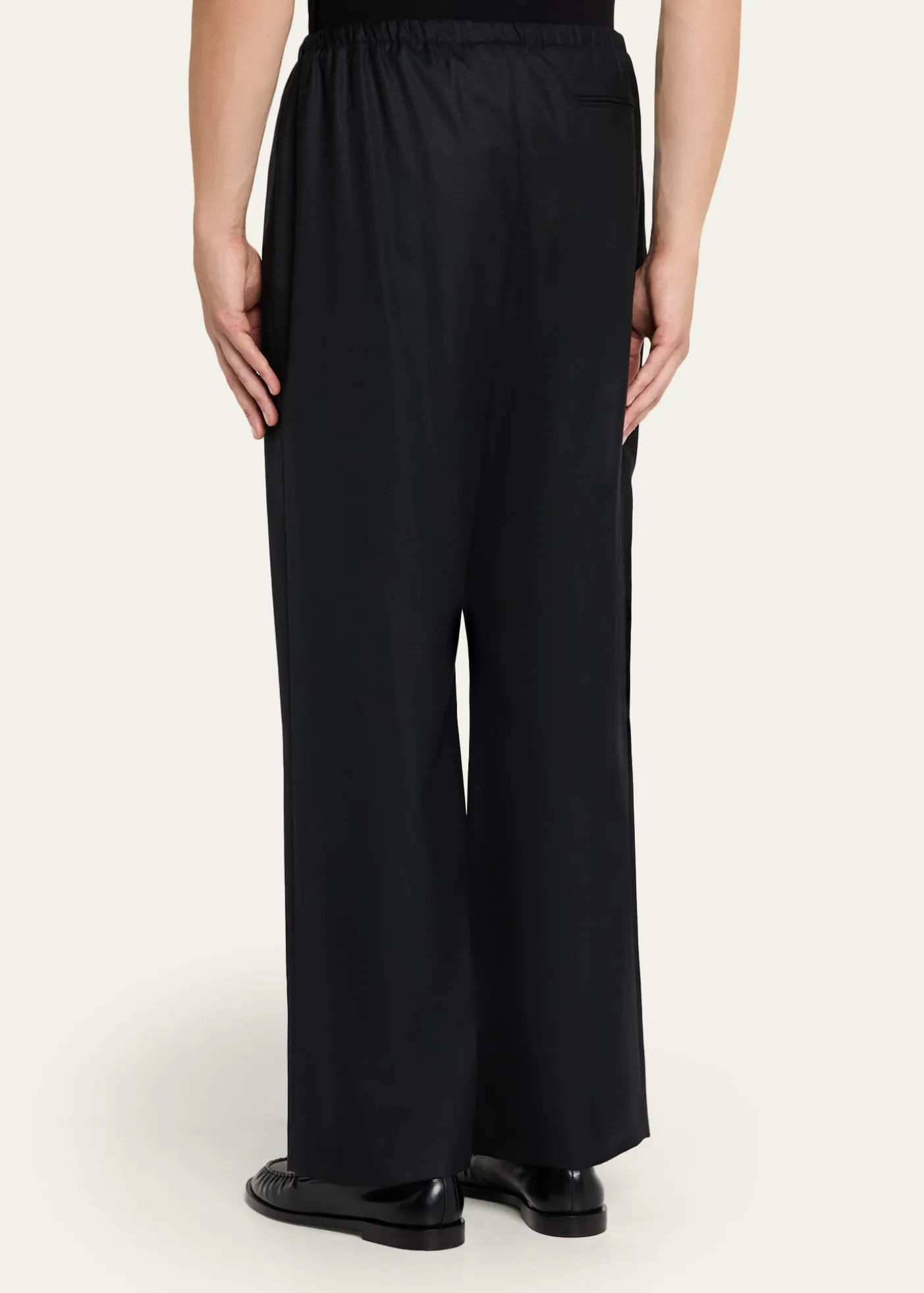 THE ROWMen's Xon Wool Flannel Relaxed-Fit Drawstring Pants