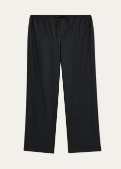 THE ROWMen's Xon Wool Flannel Relaxed-Fit Drawstring Pants
