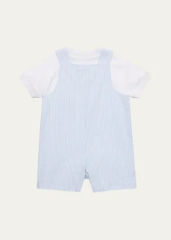 THIS ITEM IS NOT AVAILABLE.Florence EisemanBoy's Golf Cart Check Seersucker Shortall, Size 3M-24M