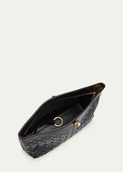 THIS ITEM IS NOT AVAILABLE.Bottega VenetaAndiamo Knot-Embellished Leather Clutch Bag
