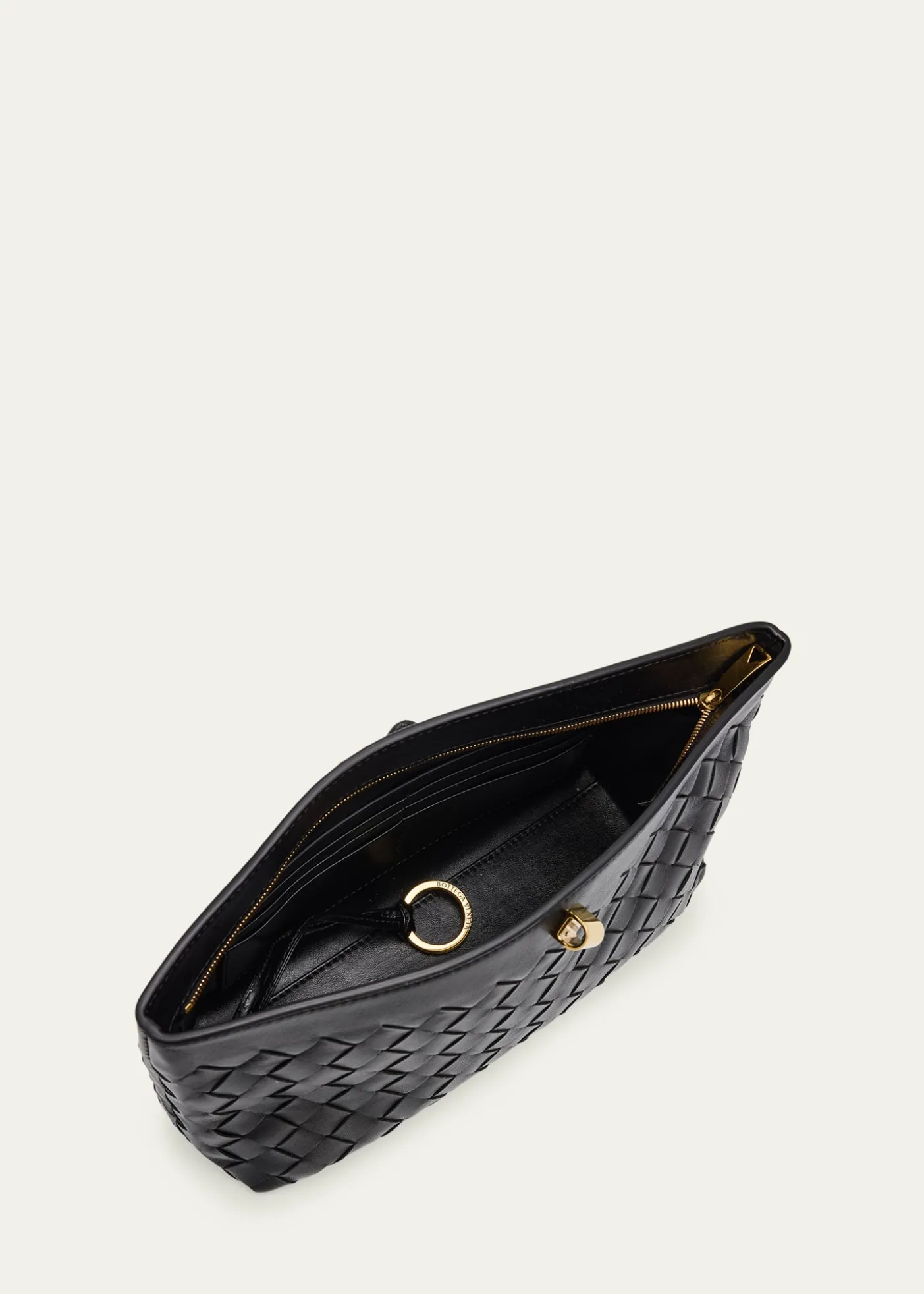 THIS ITEM IS NOT AVAILABLE.Bottega VenetaAndiamo Knot-Embellished Leather Clutch Bag