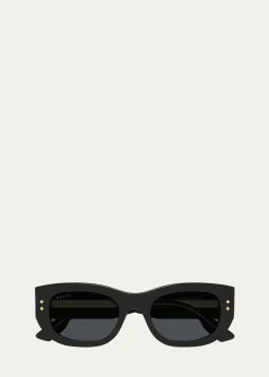 THIS ITEM IS NOT AVAILABLE.GucciEmbellished Rectangle Acetate Sunglasses