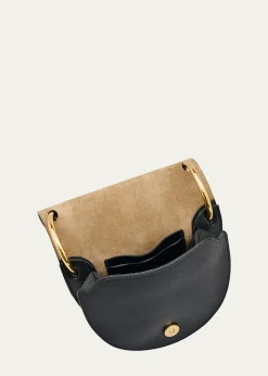 THIS ITEM IS NOT AVAILABLE.Il BisonteConsuelo Ring Flap Leather Crossbody Bag