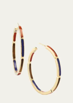 THIS ITEM IS NOT AVAILABLE.Jan LeslieInside Out Gemstone Hoop Earrings