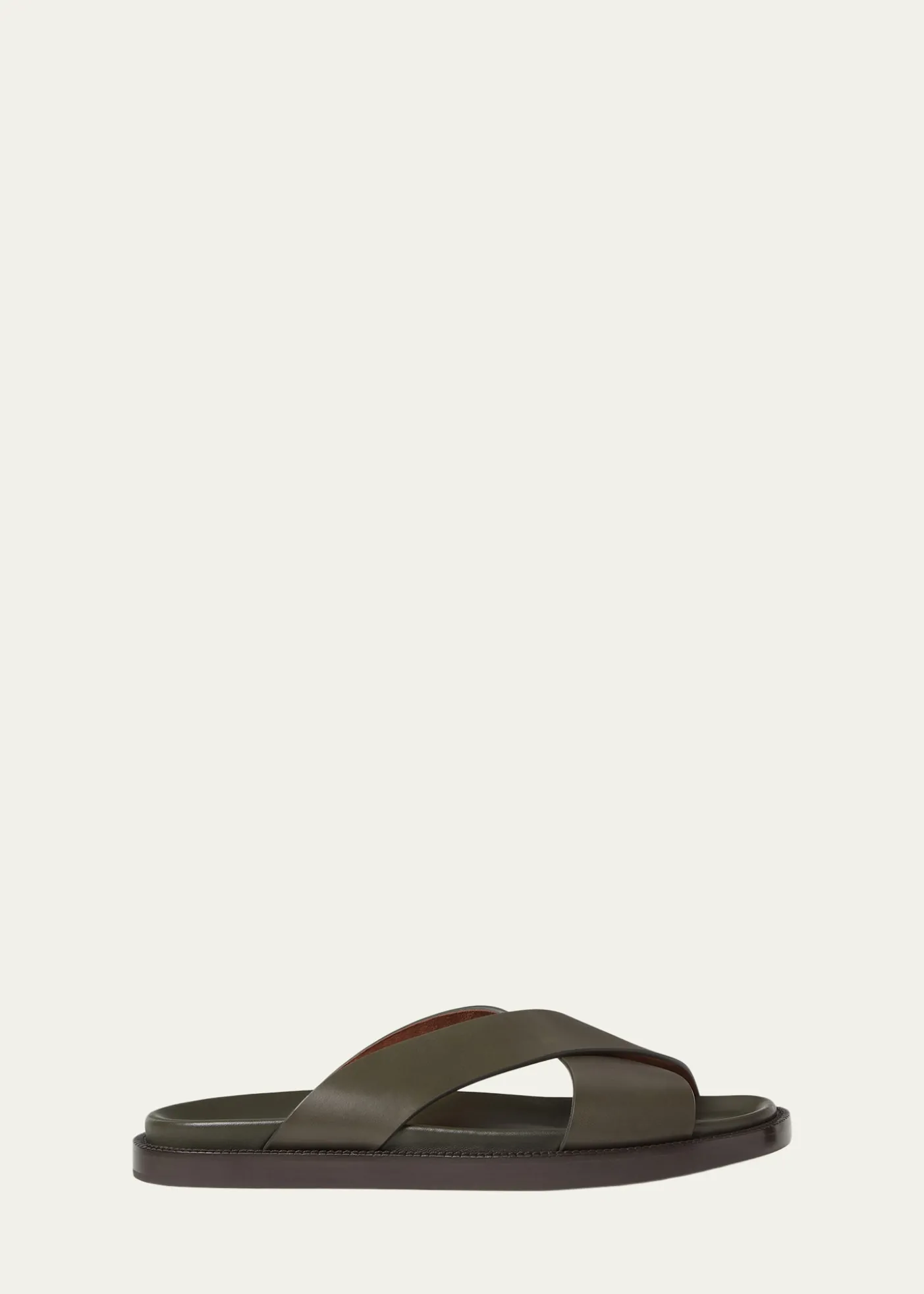 THIS ITEM IS NOT AVAILABLE.Loro PianaMen's Riviera Leather Slides