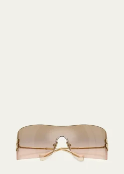 THIS ITEM IS NOT AVAILABLE.Miu Miu144MM Shield Sunglasses