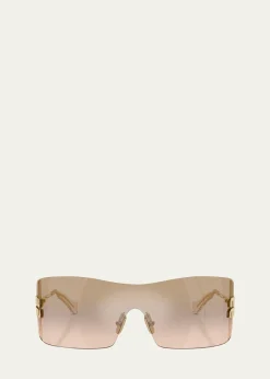 THIS ITEM IS NOT AVAILABLE.Miu Miu144MM Shield Sunglasses