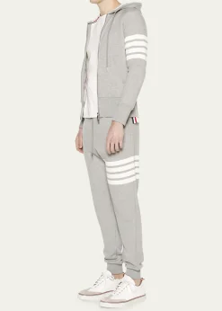 Thom BrowneMen's Classic Drawstring Sweatpants with Stripe Detail