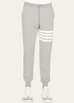 Thom BrowneMen's Classic Drawstring Sweatpants with Stripe Detail