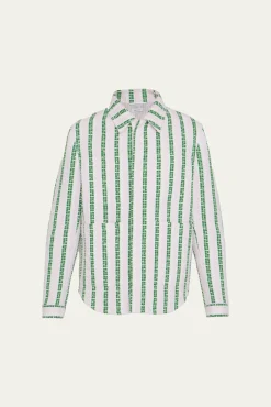 Thom BrowneMen's Rep Stripe Poplin Oversized Overshirt