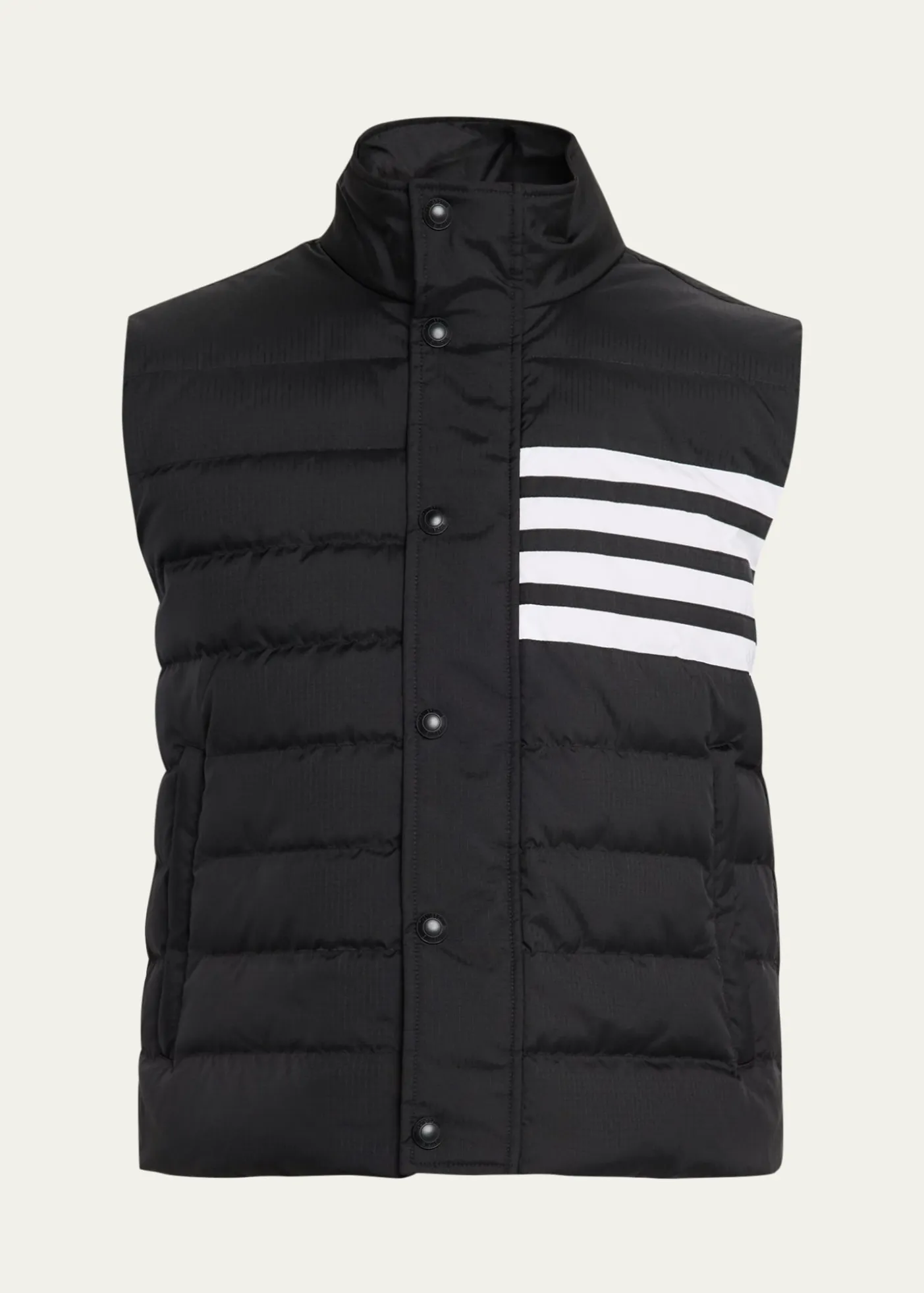 Thom BrowneMen's Shiny Ripstop 4-Bar Down Vest
