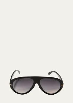 TOM FORDMen's Camillo-02 T-Logo Oval Sunglasses