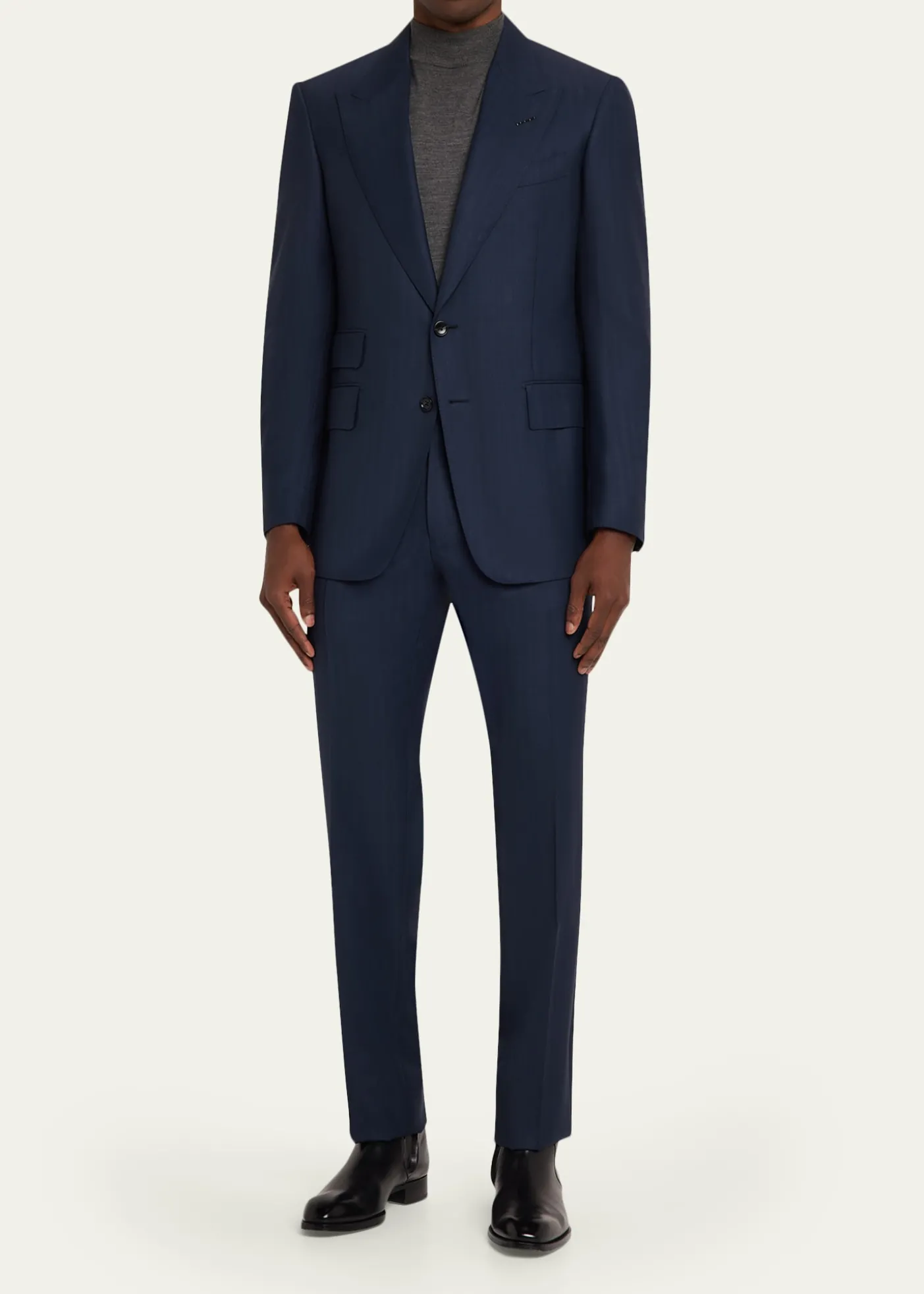 TOM FORDMen's Shelton Herringbone Stripe Suit