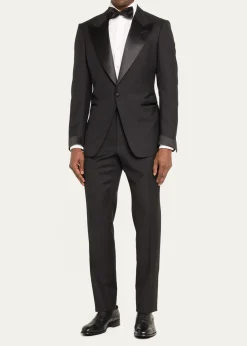 TOM FORDMen's Shelton Twill Peak Tuxedo