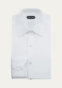TOM FORDMen's Solid Poplin Dress Shirt